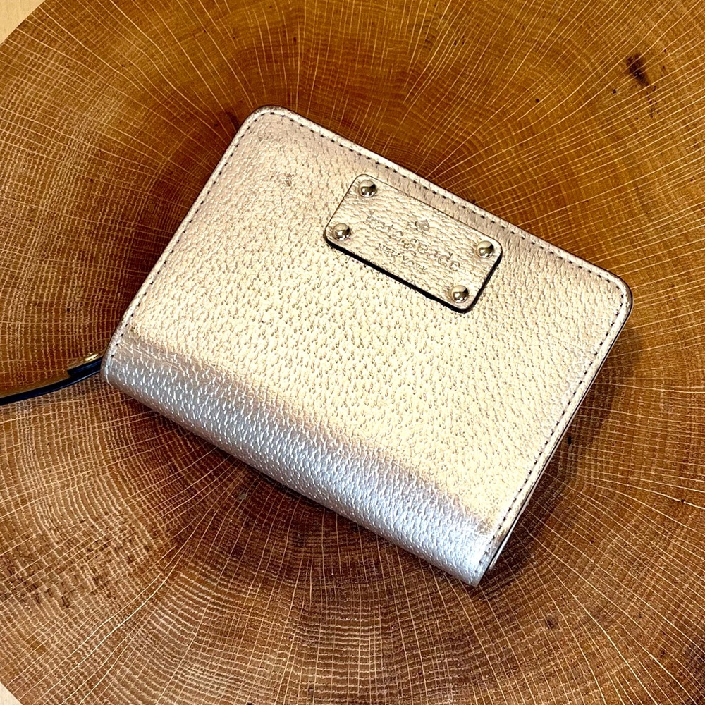 Kate Spade | Rose Gold Metallic Bi-Fold Wallet